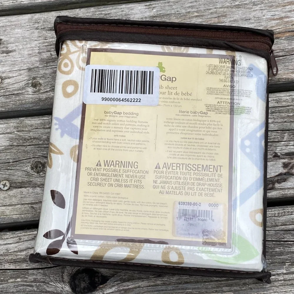 Baby GAP Organic Cotton Safari Fitted Crib Sheet